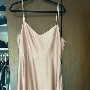 NEVER WORN Blush satin bridesmaids dress from reverly